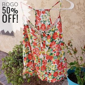 I.JOAH Floral Spaghetti Strap Top